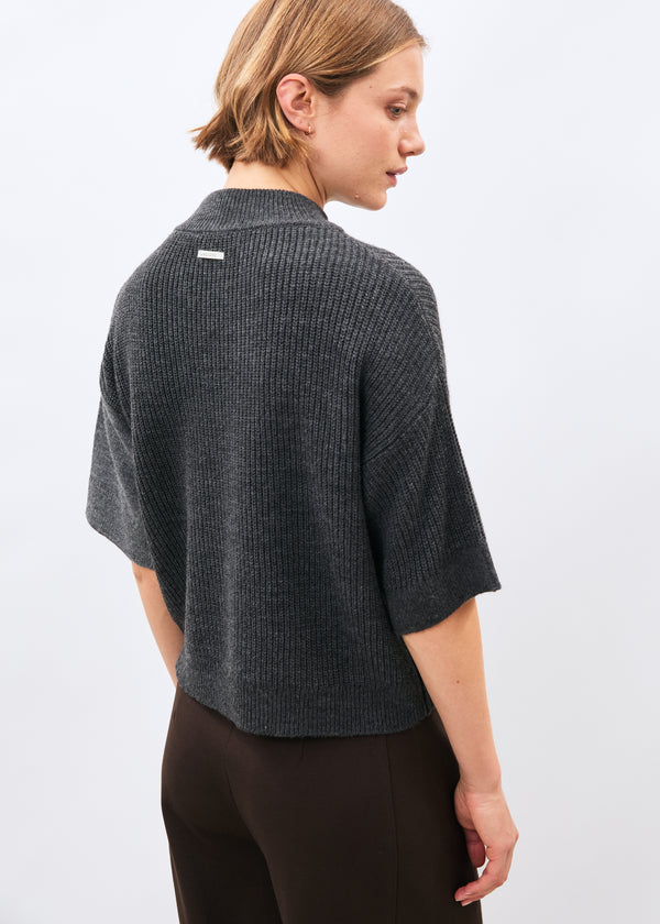 Pull gris - Kikom - GRIS CHINE#couleur_GRIS CHINE