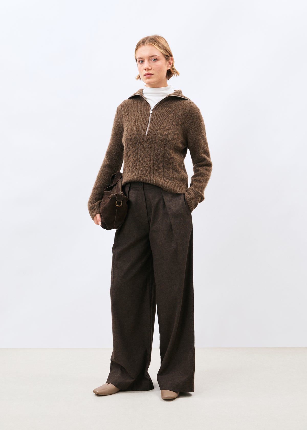 Pull taupe - Meava - TAUPE#couleur_TAUPE