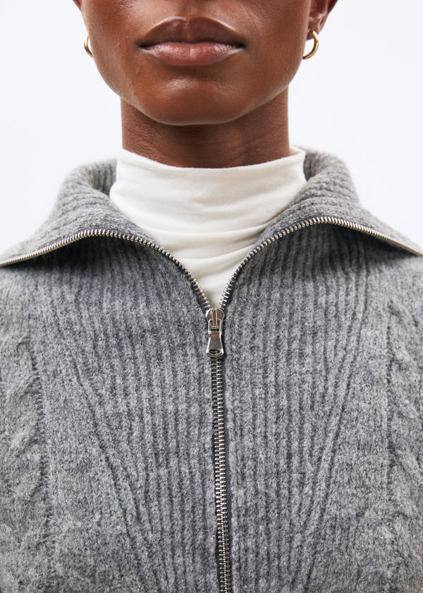Pull gris - Meava - GRIS CHINE#couleur_GRIS CHINE