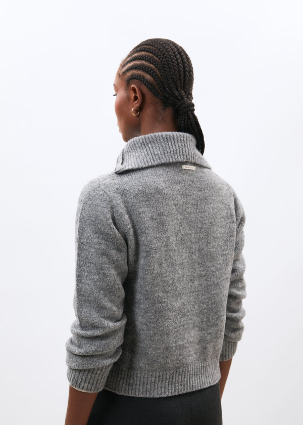 Pull gris - Meava - GRIS CHINE#couleur_GRIS CHINE