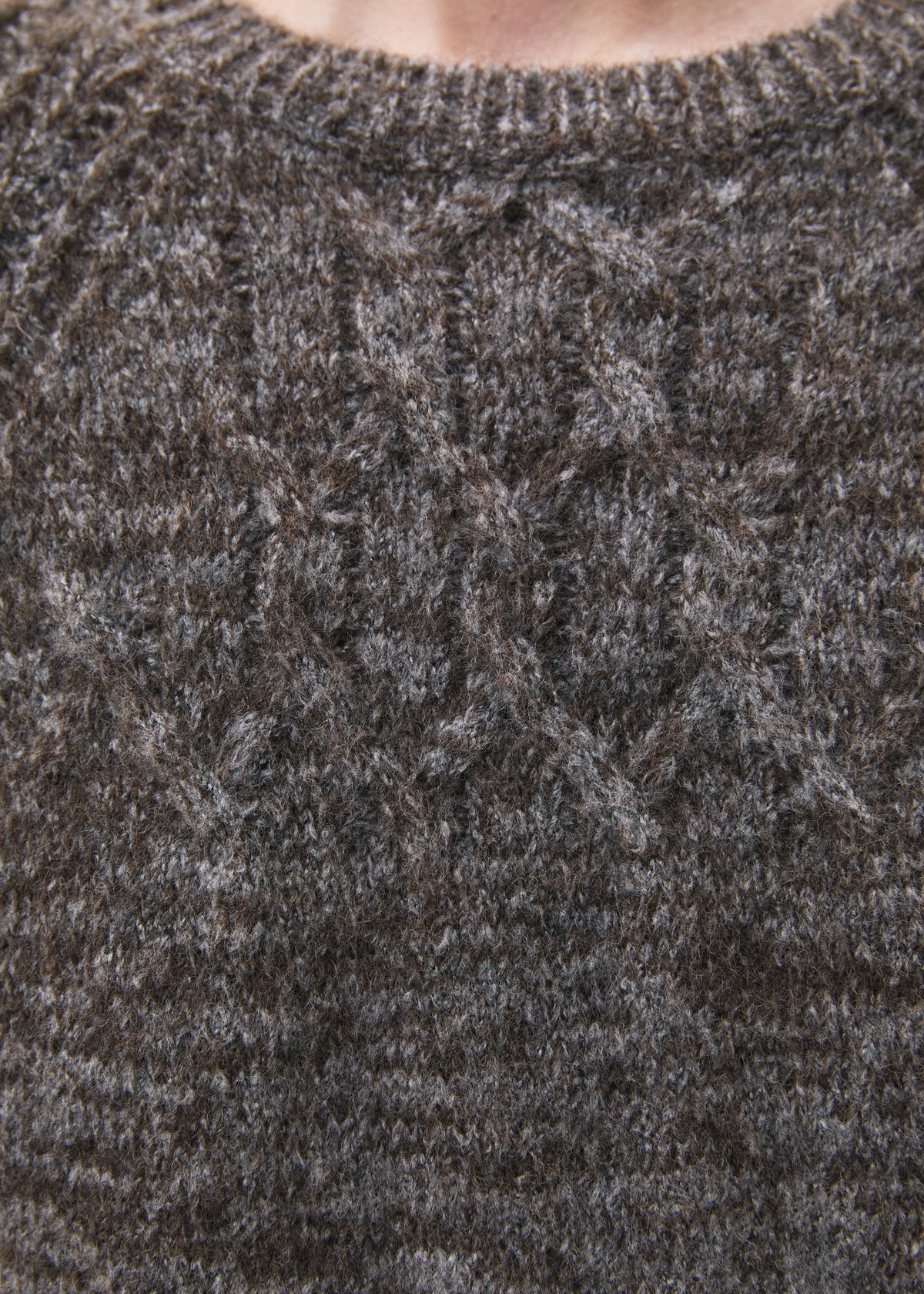 Pull taupe et gris - Menara - TAUPE/GRIS CHINE#couleur_TAUPE/GRIS CHINE