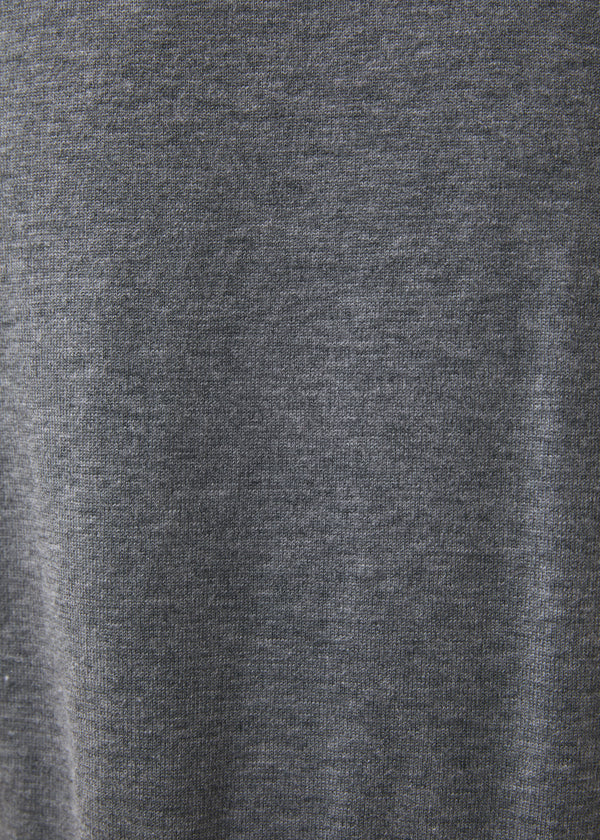 Pull gris manches longues en maille - GRIS CHINE#couleur_GRIS CHINE