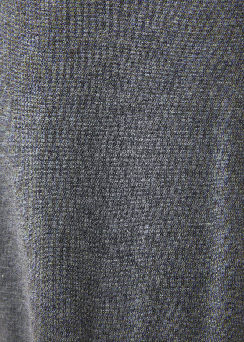 Pull gris manches longues en maille - GRIS CHINE#couleur_GRIS CHINE