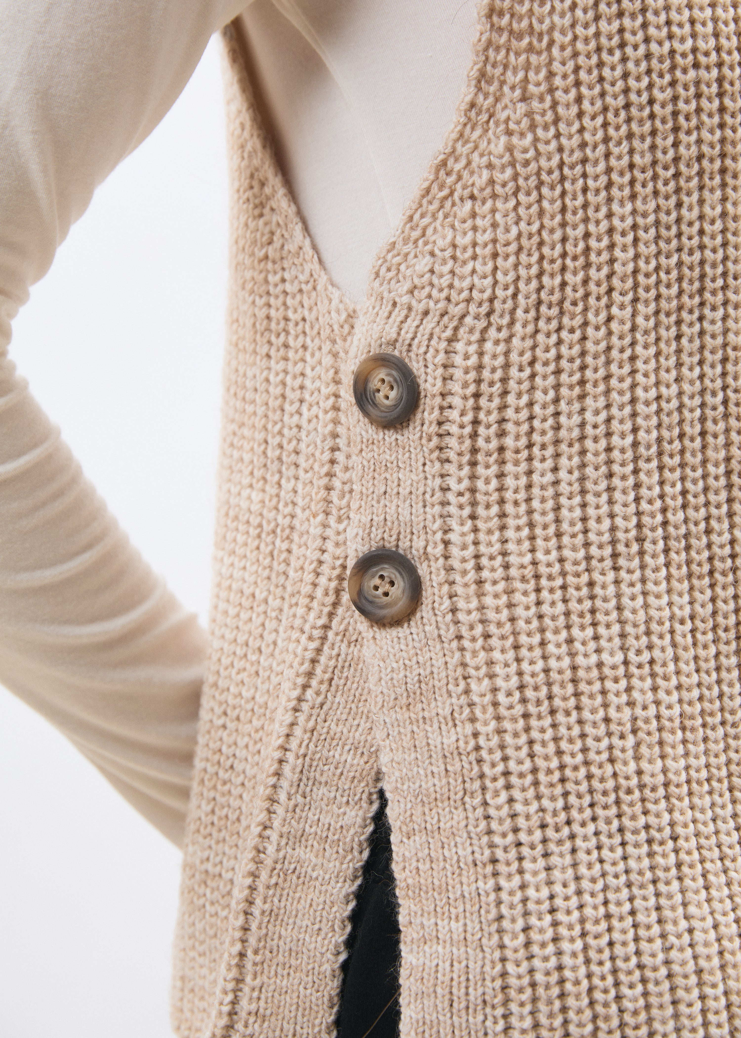 Pull écru sans manches - OFF WHITE#couleur_OFF WHITE