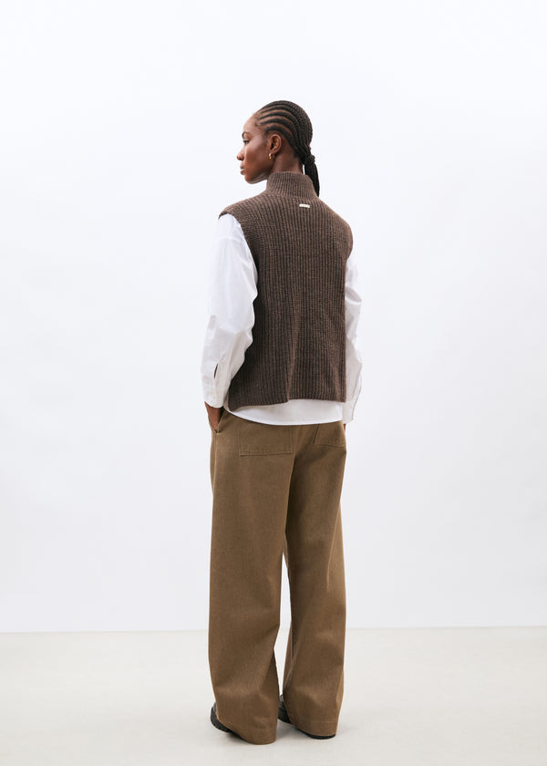 Pull taupe - Mika - TAUPE#couleur_TAUPE
