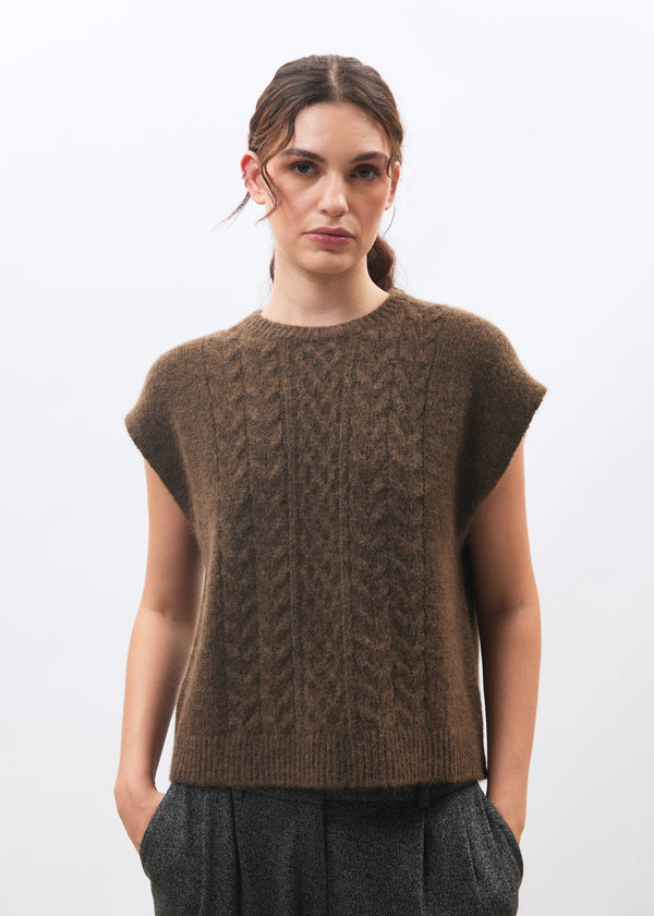 Pull taupe - Minelo - TAUPE#couleur_TAUPE