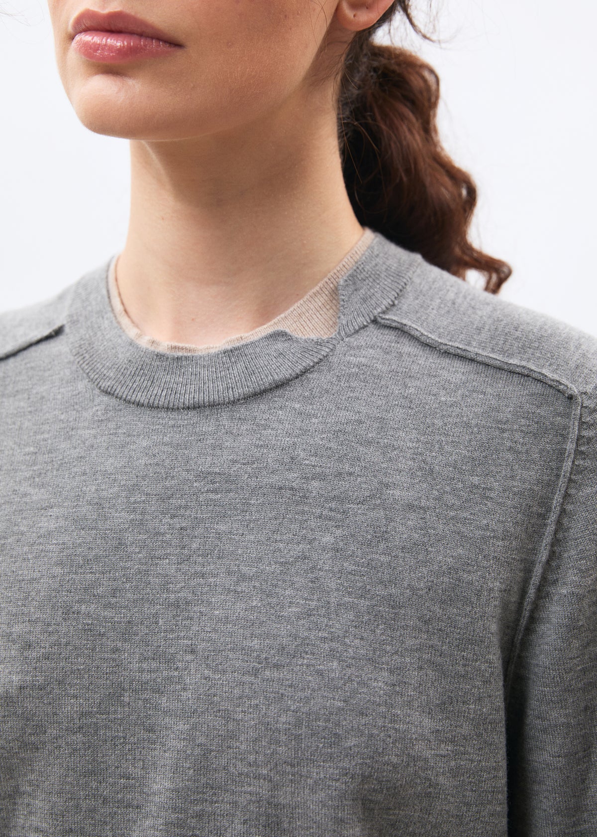 Pull gris - Mora - GRIS CHINE#couleur_GRIS CHINE