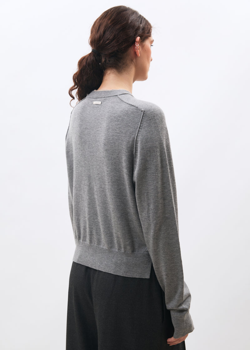 Pull gris - Mora - GRIS CHINE#couleur_GRIS CHINE