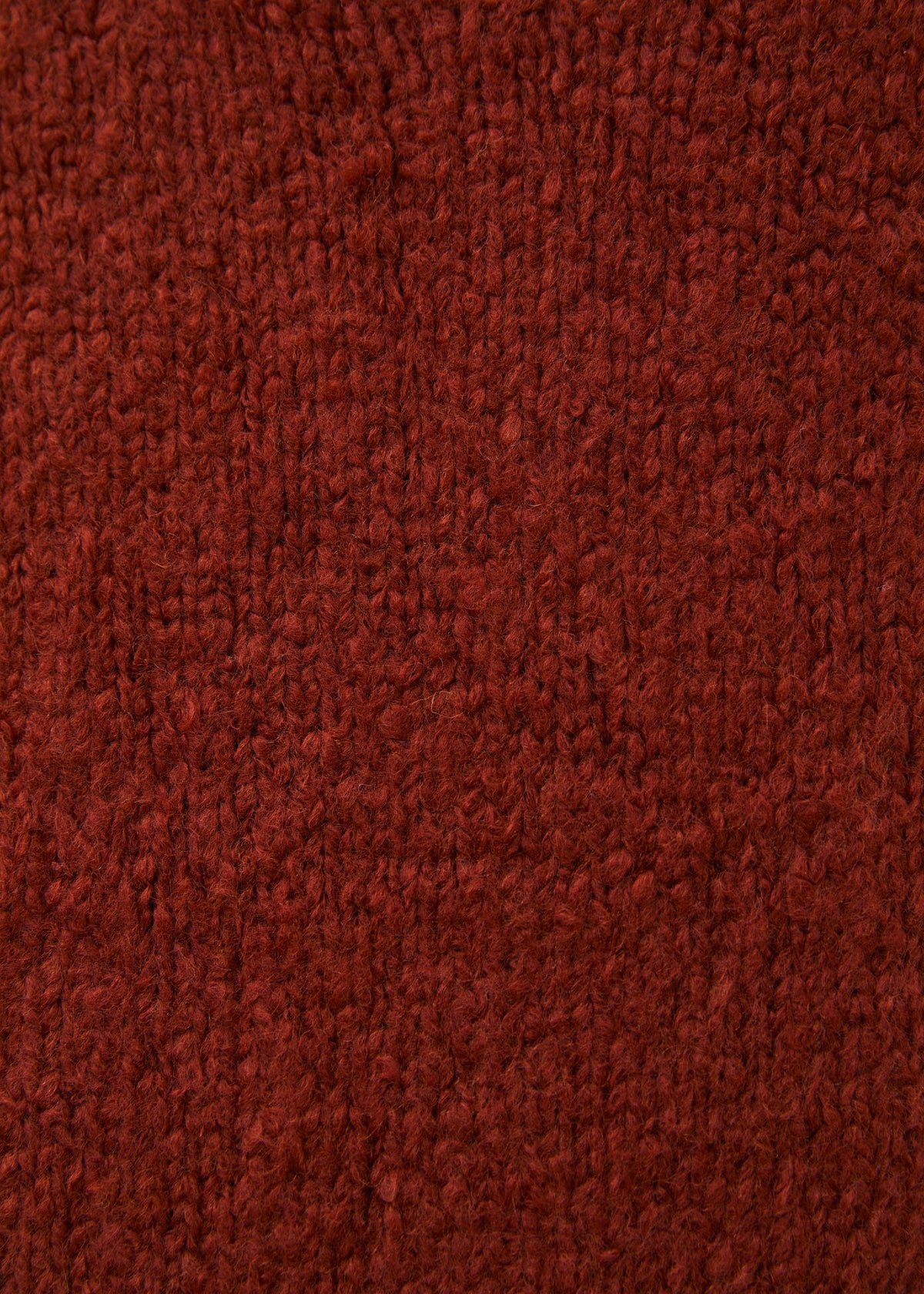 Pull orange sans manches en maille bouclette col V - orange#couleur_orange