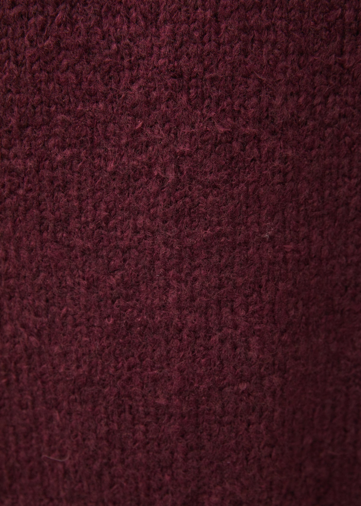 Pull bordeaux sans manches en maille bouclette col V - BORDEAUX#couleur_BORDEAUX