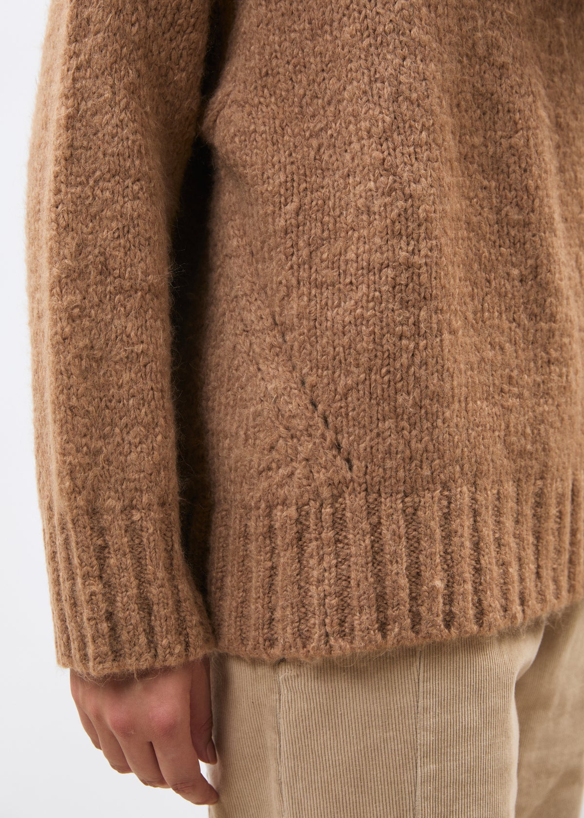 Pull terracotta en maille bouclette col rond - SIENNE#couleur_SIENNE