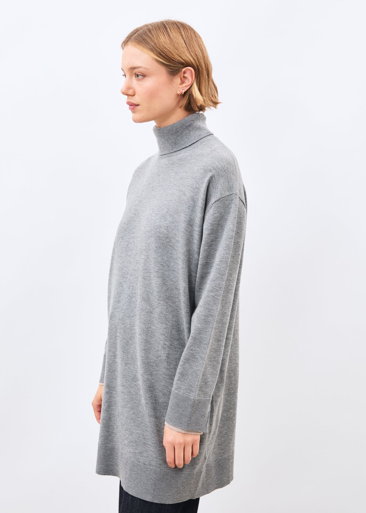 Robe grise - Maelis - GRIS CHINE#couleur_GRIS CHINE