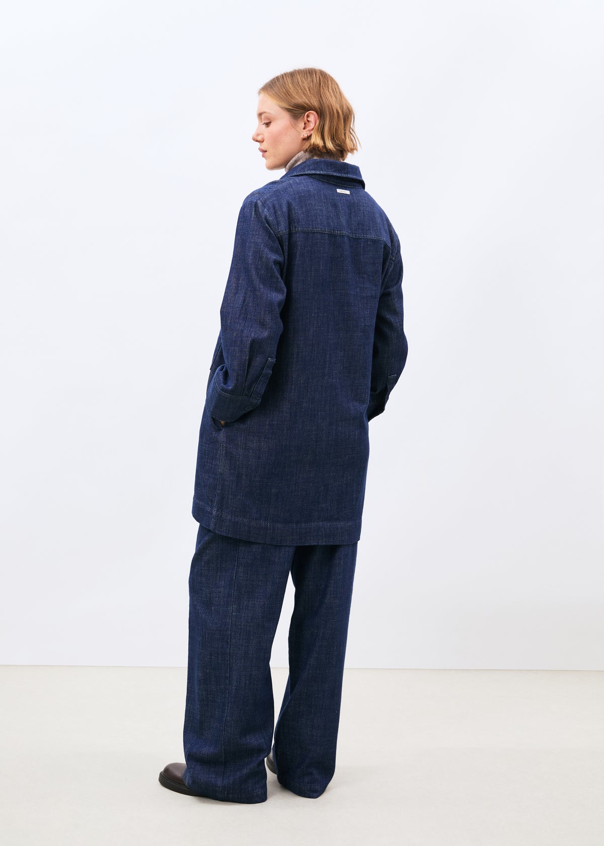 Robe bleue - Mero - BLEU DENIM#couleur_BLEU DENIM