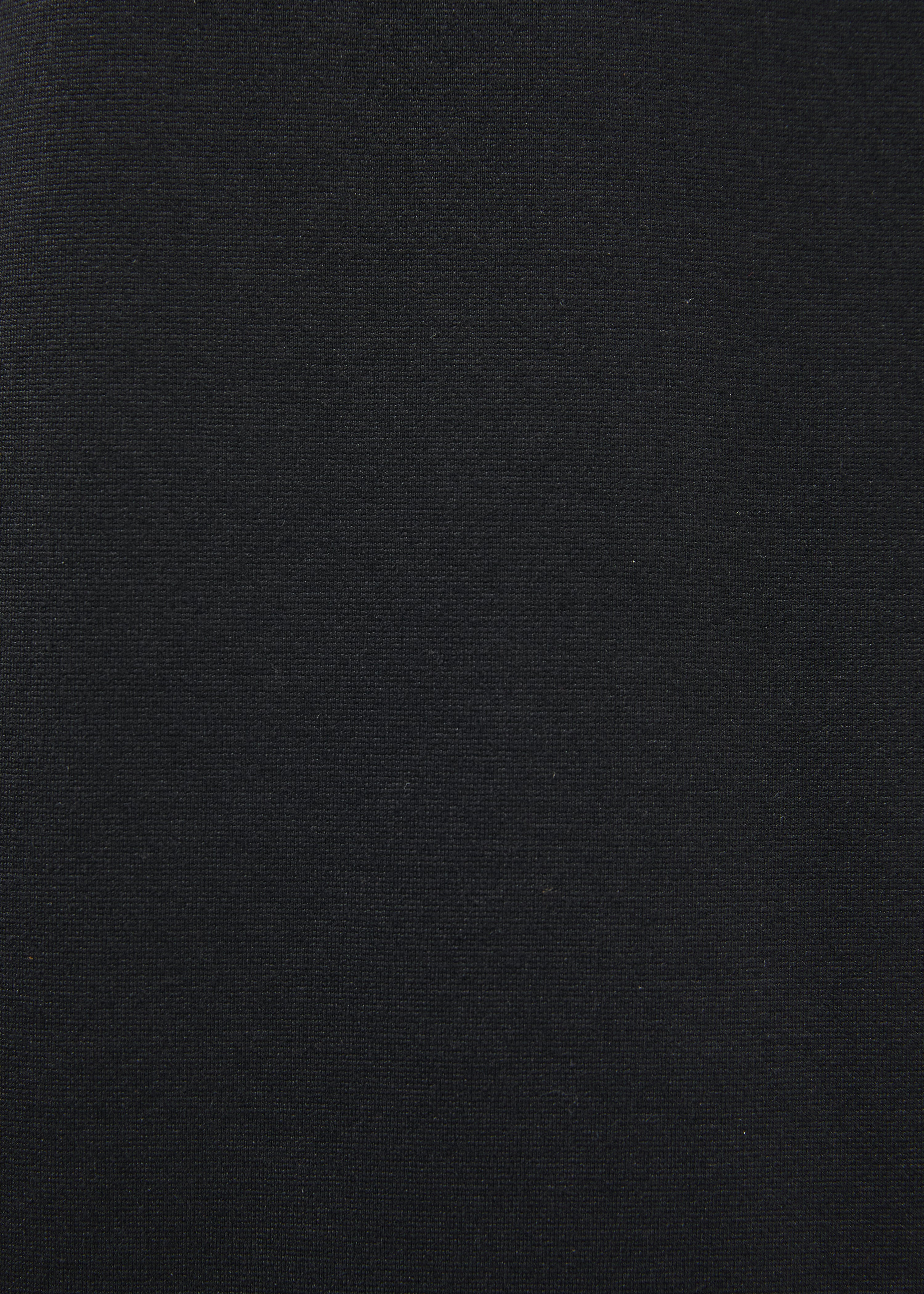 Robe courte noire manches longues en jersey milano - NOIR#couleur_NOIR
