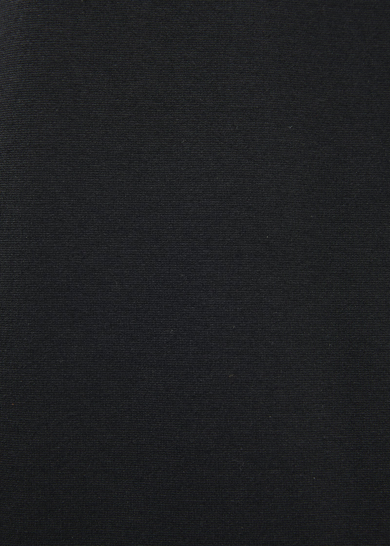 Robe courte noire manches longues en jersey milano - NOIR#couleur_NOIR