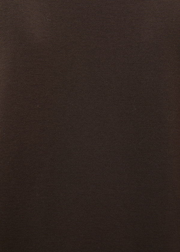 Robe courte marron manches longues en jersey milano - CHOCOLAT#couleur_CHOCOLAT