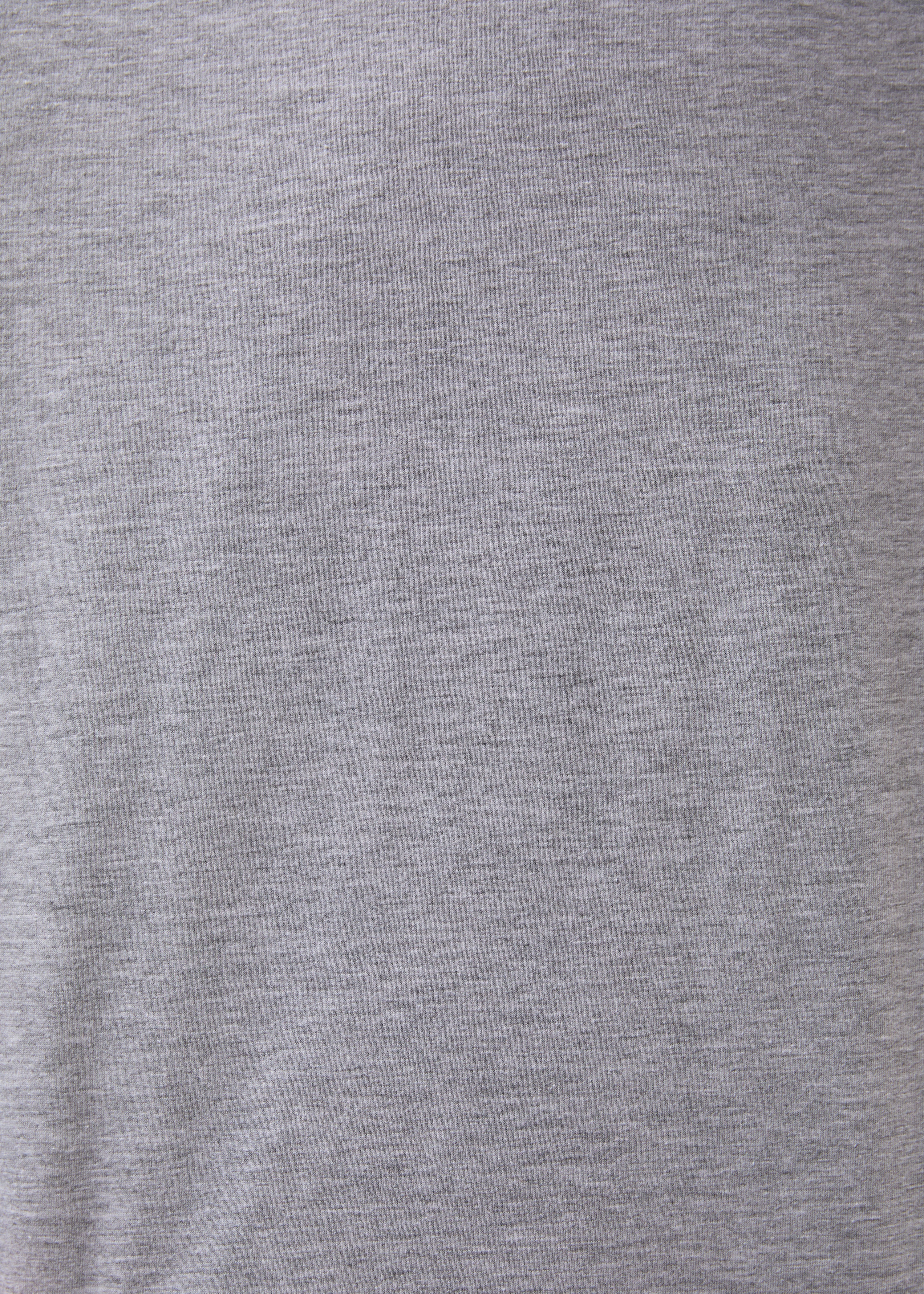 T-shirt gris et blanc en jersey manches longues col rond - GRIS CLAIR/BLANC#couleur_GRIS CLAIR/BLANC