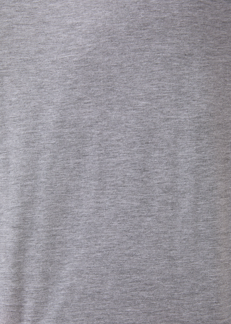 T-shirt gris et blanc en jersey manches longues col rond - GRIS CLAIR/BLANC#couleur_GRIS CLAIR/BLANC