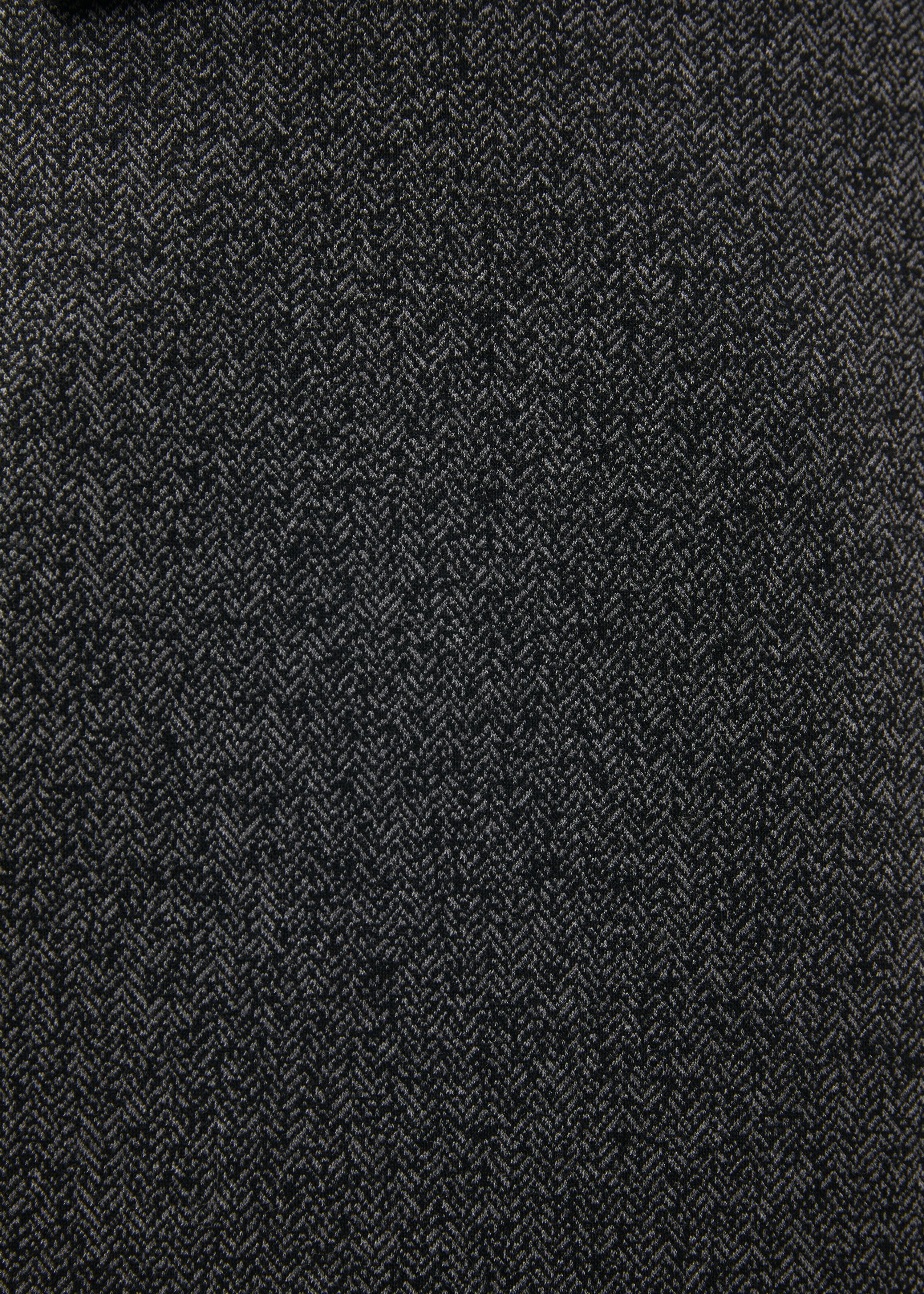 T-shirt gris en jersey imprimé chevrons manches longues - ANTHRACITE#couleur_ANTHRACITE