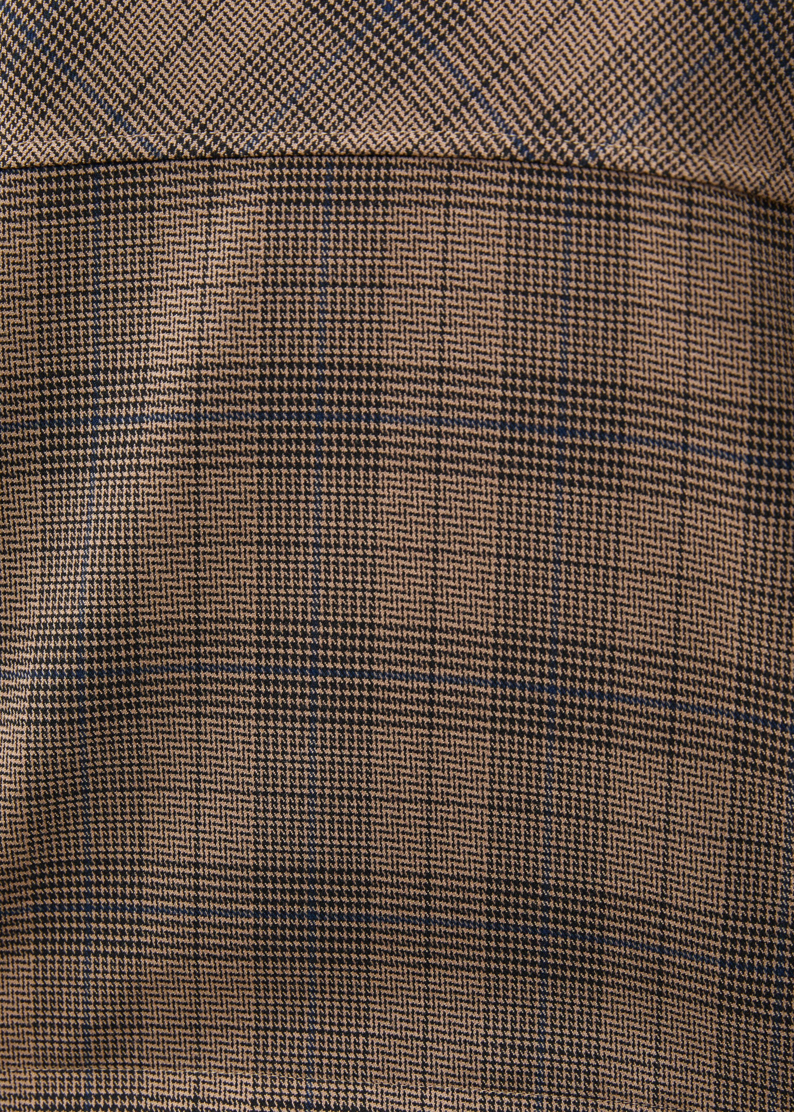 Veste courte à motif prince de Galles - GREIGE/DENIM#couleur_GREIGE/DENIM