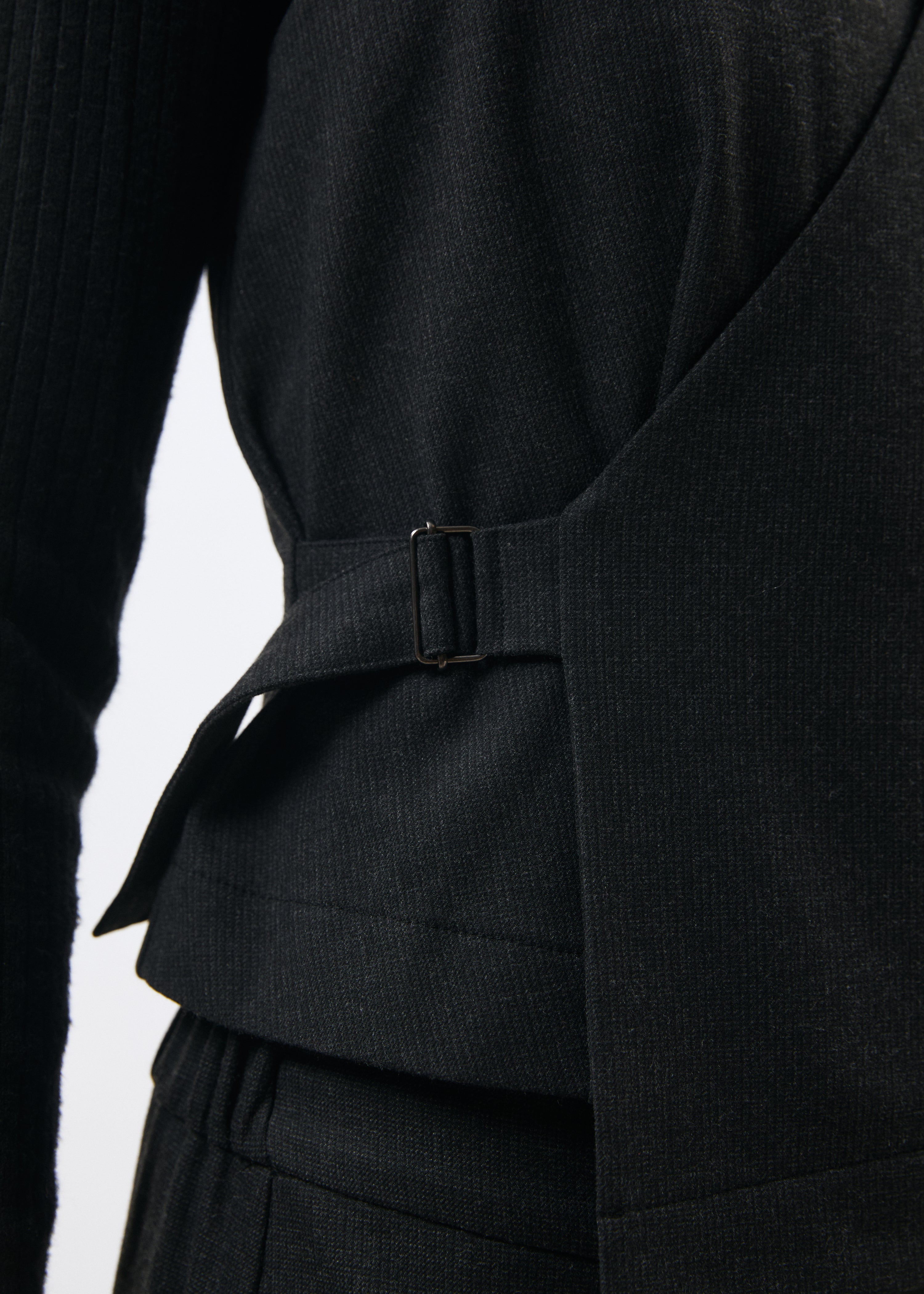 Gilet gris cache-cœur - ANTHRACITE#couleur_ANTHRACITE