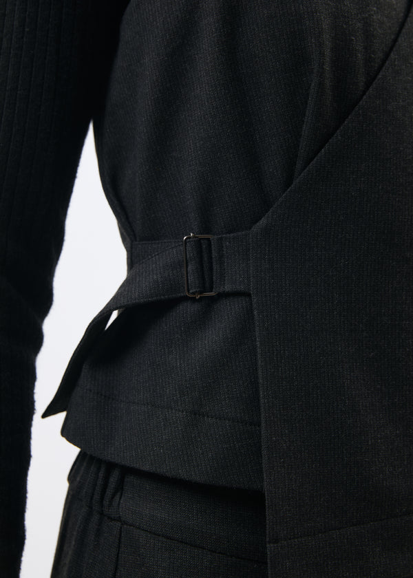 Gilet gris cache-cœur - ANTHRACITE#couleur_ANTHRACITE