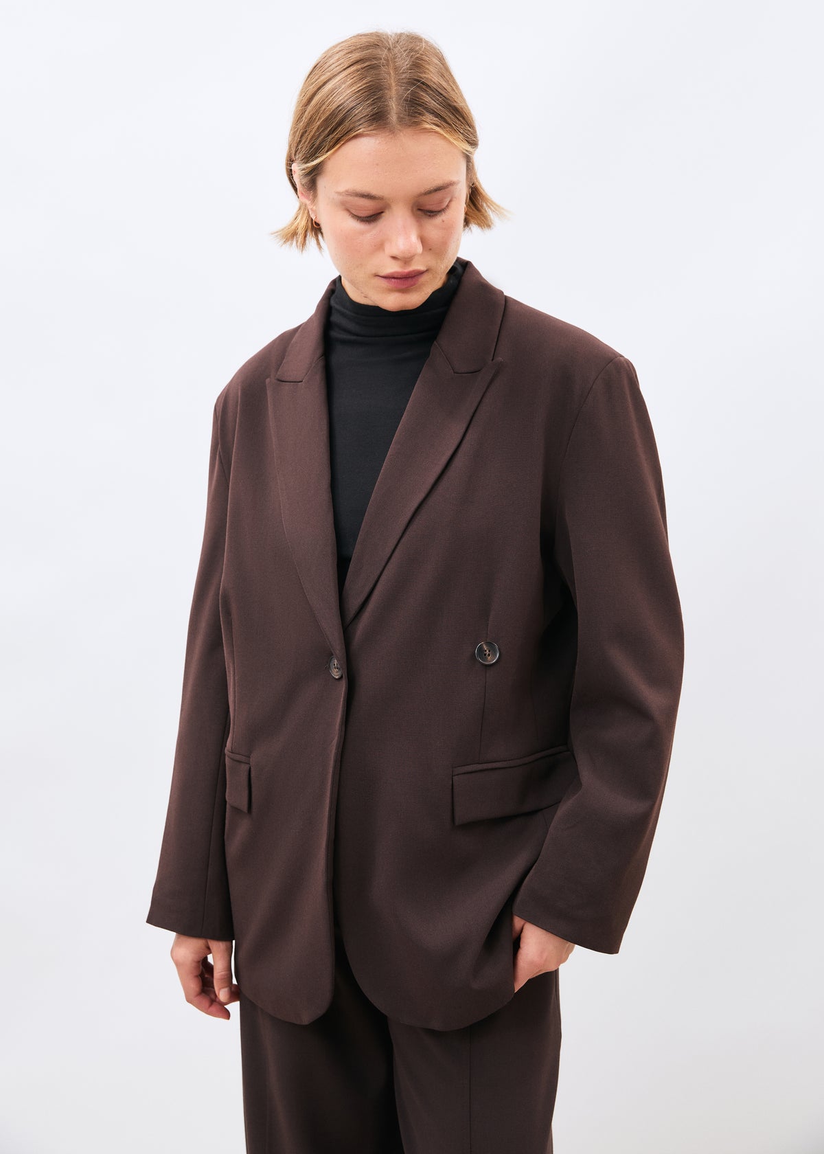 Veste marron - Makoto - CHOCOLAT#couleur_CHOCOLAT