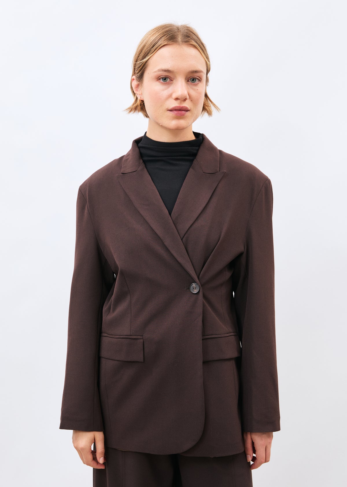 Veste marron - Makoto - CHOCOLAT#couleur_CHOCOLAT