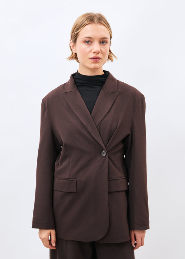Veste marron - Makoto - CHOCOLAT#couleur_CHOCOLAT