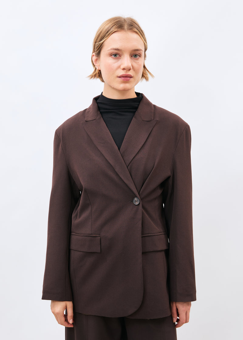 Veste marron - Makoto - CHOCOLAT#couleur_CHOCOLAT