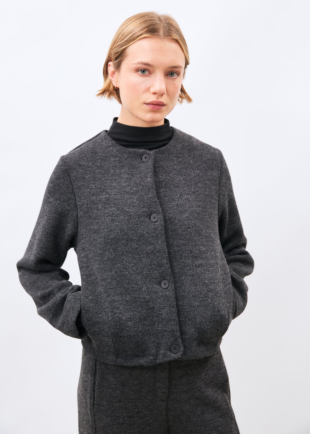 Veste noir et gris - Minato - NOIR/ANTHRACITE#couleur_NOIR/ANTHRACITE