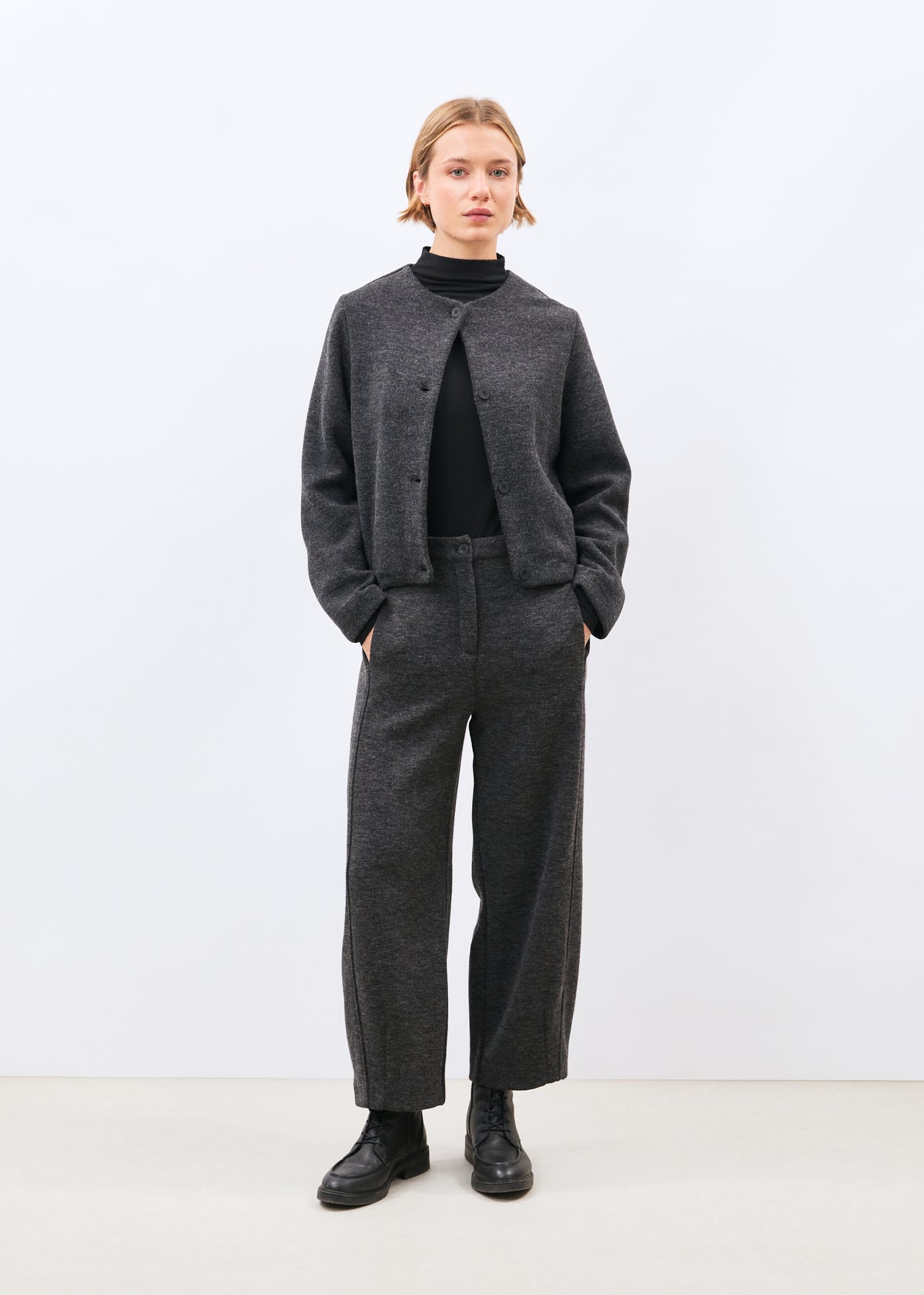 Veste noir et gris - Minato - NOIR/ANTHRACITE#couleur_NOIR/ANTHRACITE