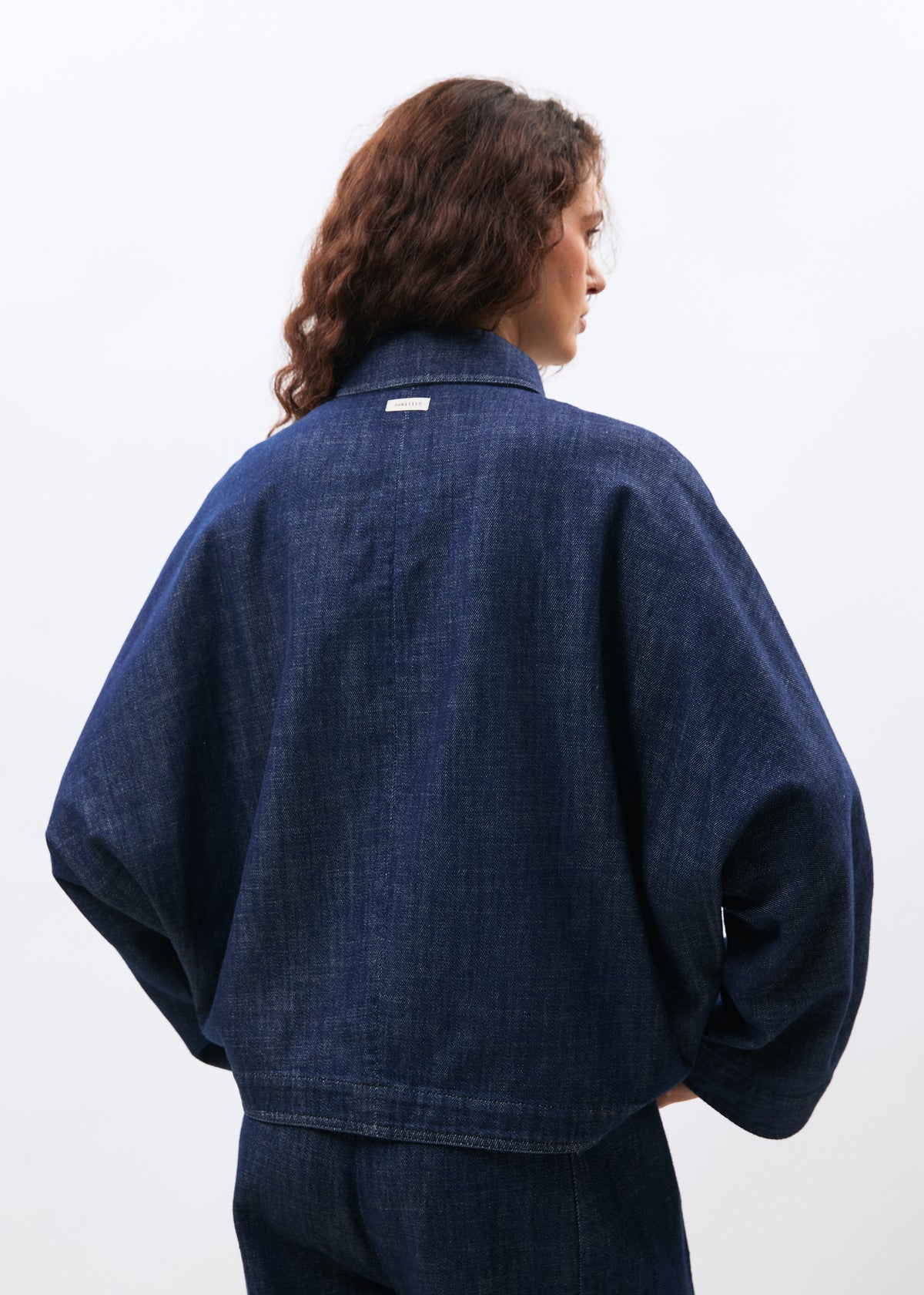 Blouson bleu foncé - Mistria - BLEU DENIM#couleur_BLEU DENIM